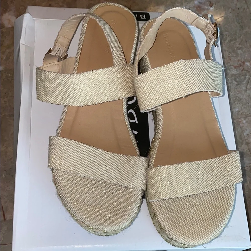 BAMBOO Cream Espadrilles with Natural Woven Design